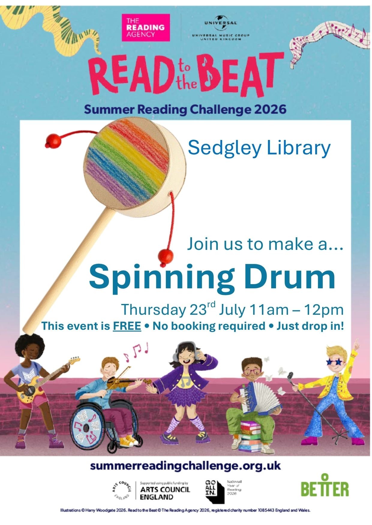Sedgley Library - Summer Reading Challenge: Spinning Drum